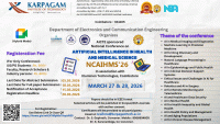 National Conference on artificial intelligence in Health and Medical Science NCAIHMS'26 National Conference Poster